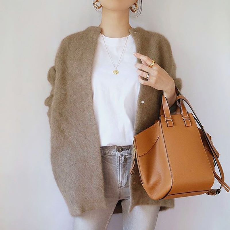 Cozy Open Front Oversized Cardigan - EasyApparels