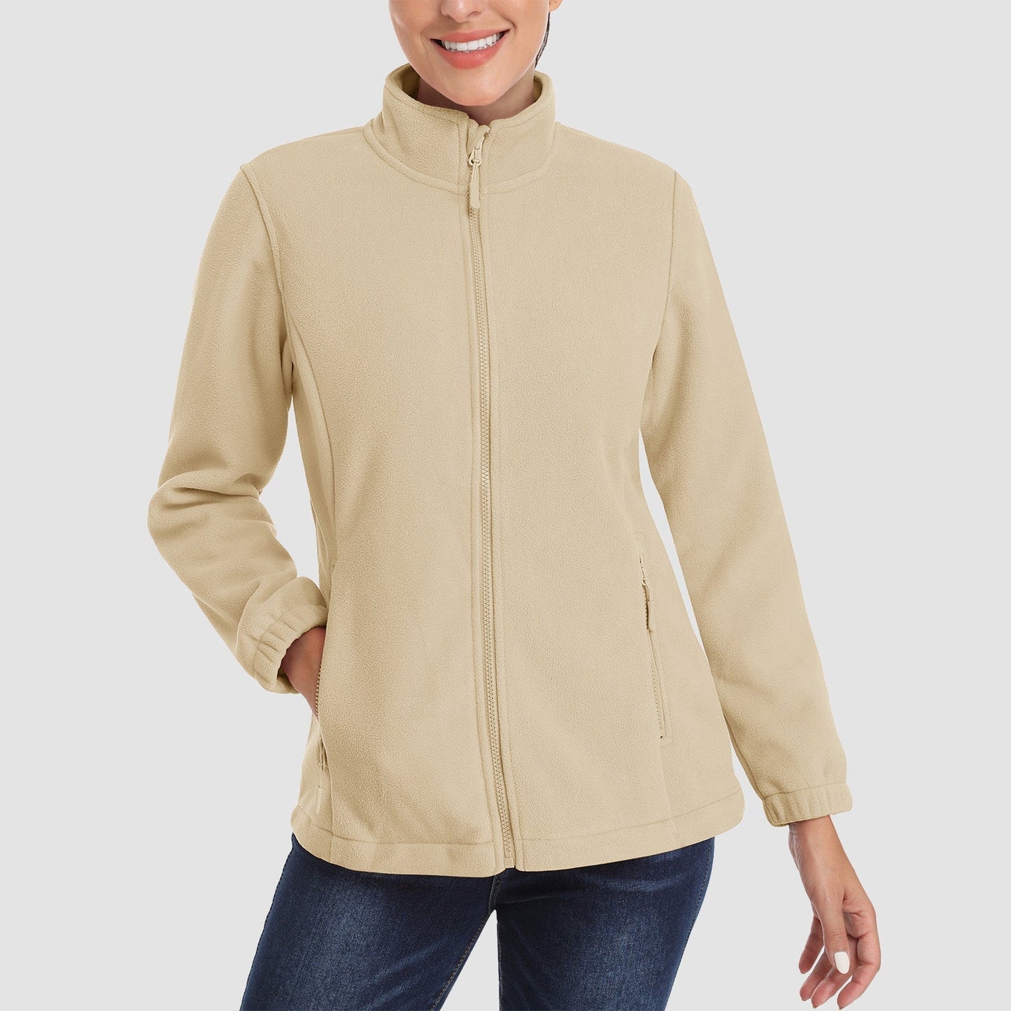 Women's Plush Fleece Hooded Jacket - EasyApparels