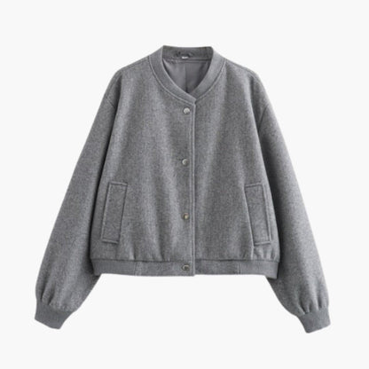 Ladies' Fit Bomber Coat with Stretch Cuff and Side Pockets - Vossary