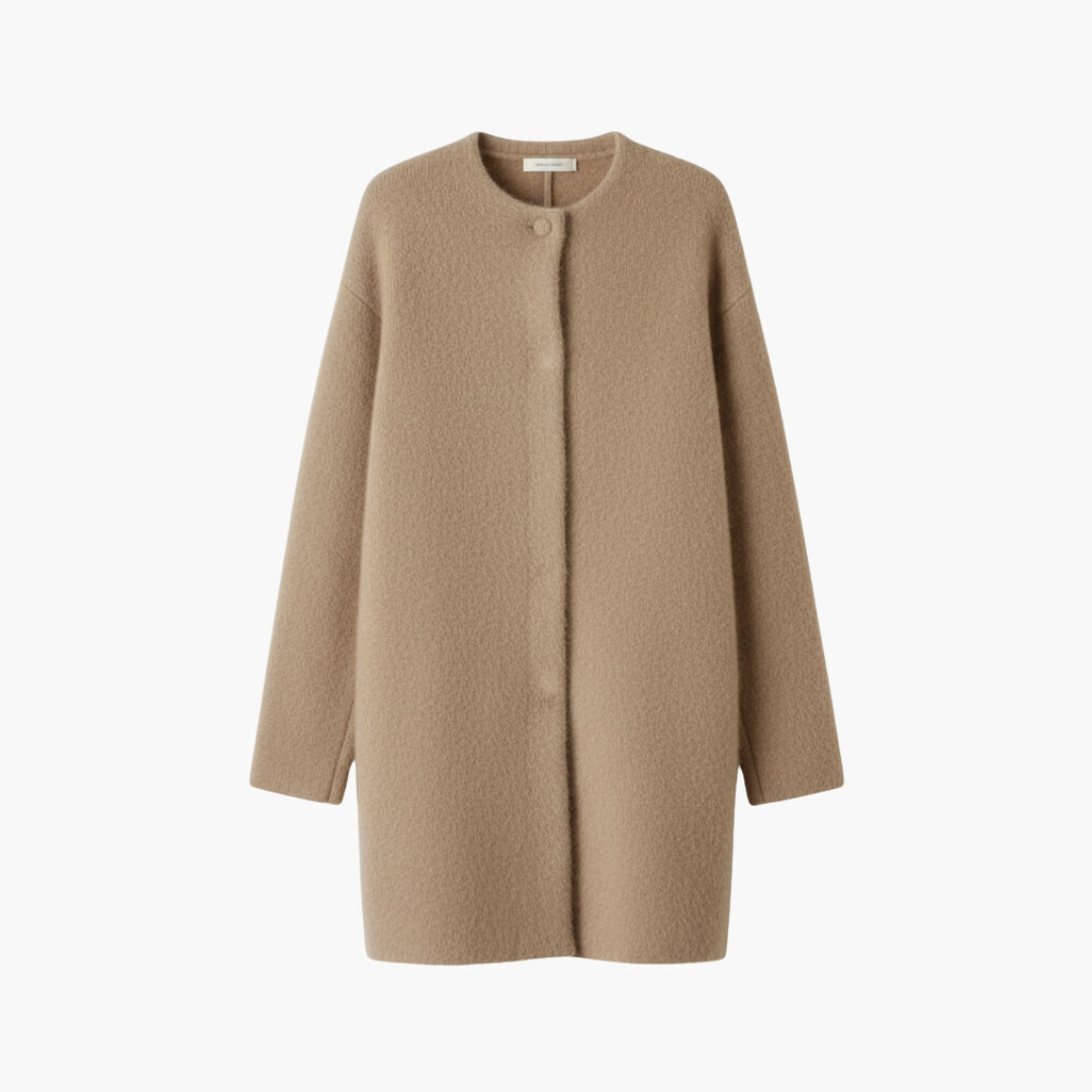 Ladies Open Front Snap Button Sweater - Vossary