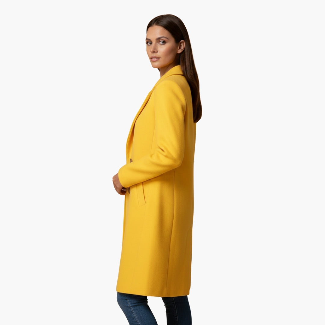 Ladies Classic Double Breasted Long Coat