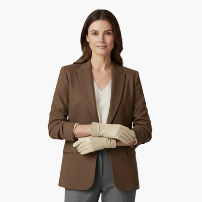 Warm Winter Gloves with Insulated Interior and Adjustable Strap