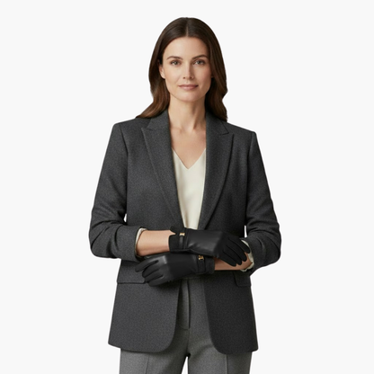 Warm Winter Gloves with Insulated Interior and Adjustable Strap