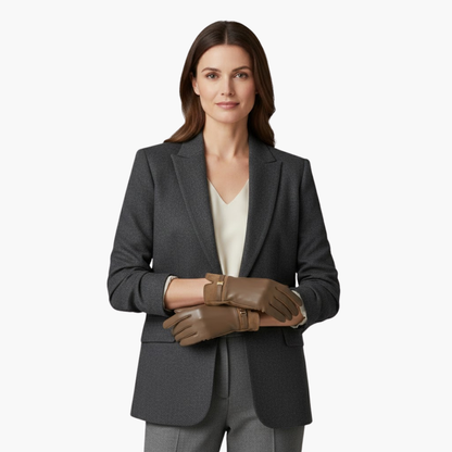 Warm Winter Gloves with Insulated Interior and Adjustable Strap