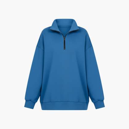 Ladies Soft Half Zip Knit Jumper - Vossary