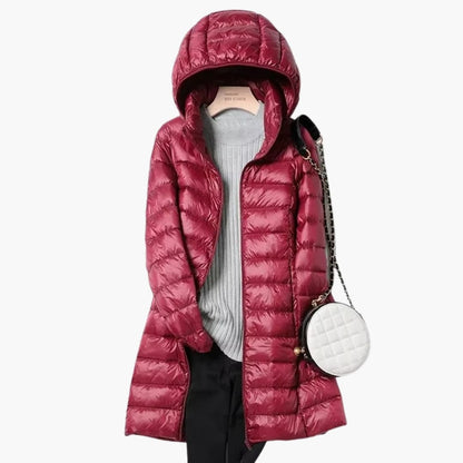 Ladies Waterproof Hooded Winter Coat with Zip Front