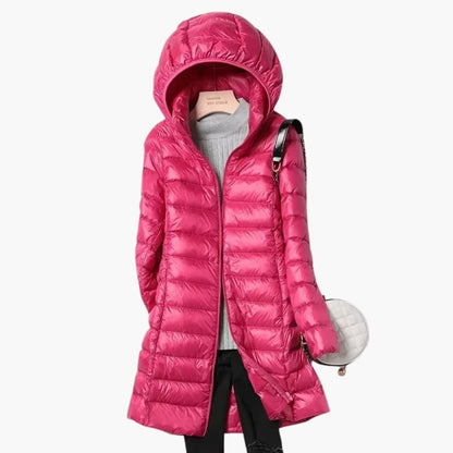 Ladies Waterproof Hooded Winter Coat with Zip Front