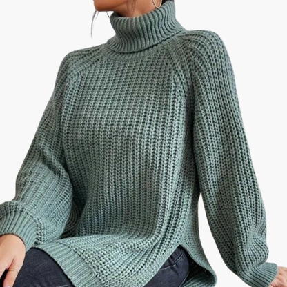 Cozy Oversized Turtleneck Long Sleeve Sweater
