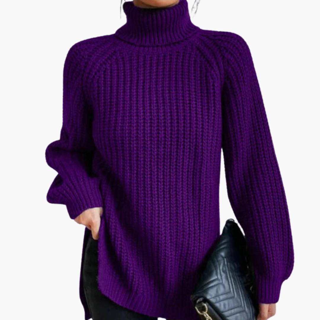 Cozy Oversized Turtleneck Long Sleeve Sweater