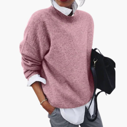 Classic Fit Women's Long Sleeve Crew Neck Sweater