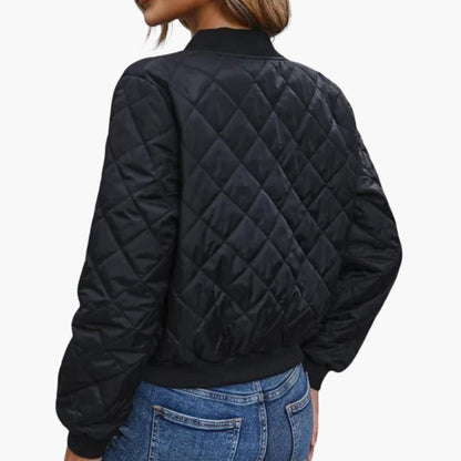 Ladies Padded Zip Up Bomber Coat