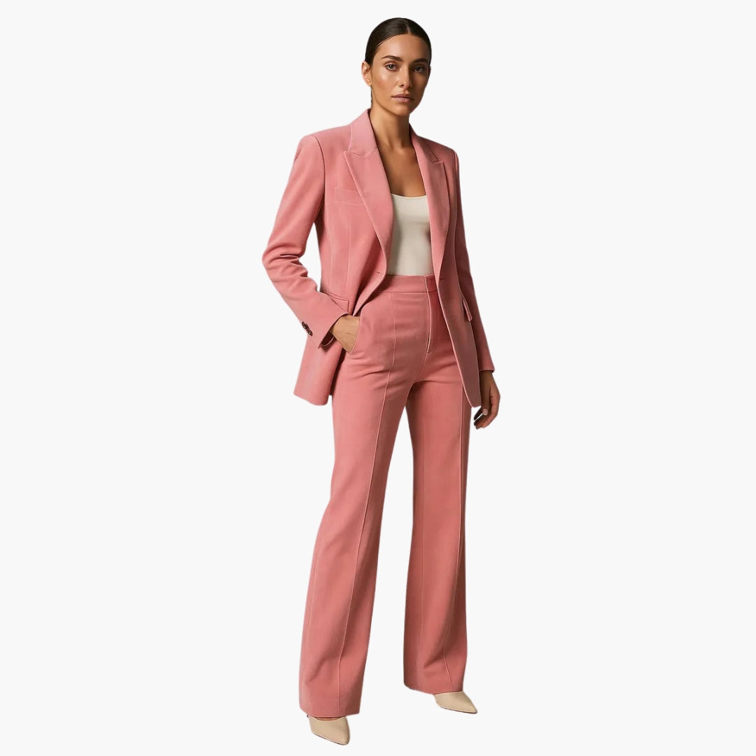 Classic 2 Piece Pantsuit with Jacket and Trousers - Vossary