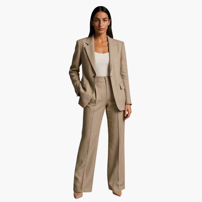Classic 2 Piece Pantsuit with Jacket and Trousers