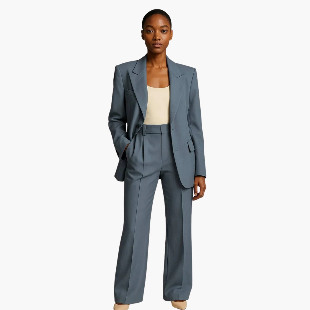Classic 2 Piece Pantsuit with Jacket and Trousers