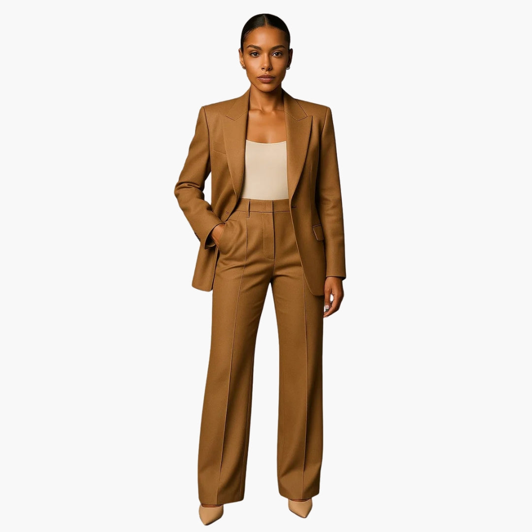 Classic 2 Piece Pantsuit with Jacket and Trousers