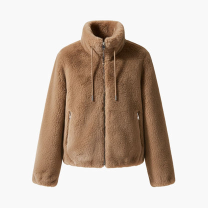 Soft Fleece Women's Zip Up Coat - Vossary