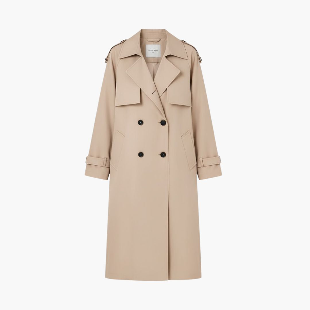 Classic Double Breasted Ladies Coat - Vossary