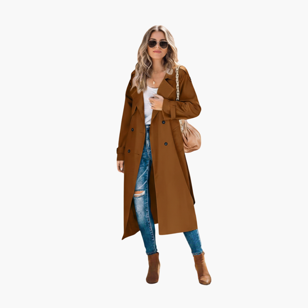 Classic Double Breasted Ladies Coat