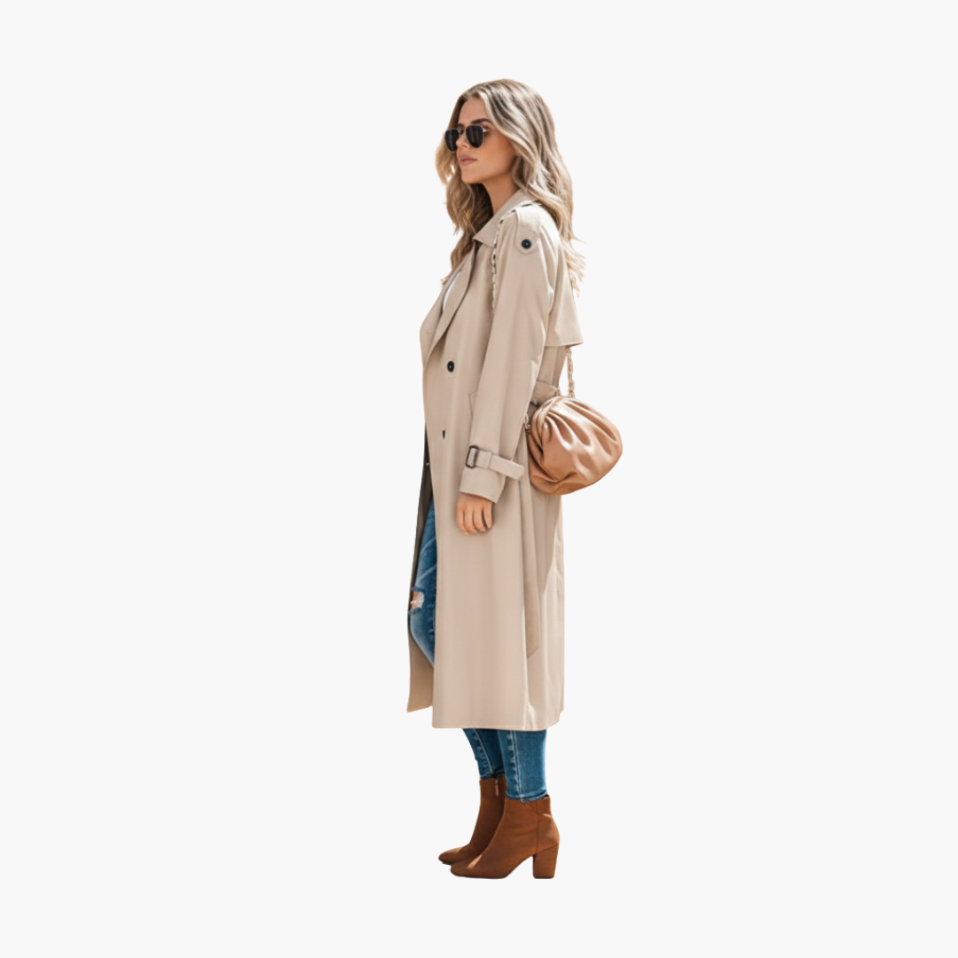 Classic Double Breasted Ladies Coat