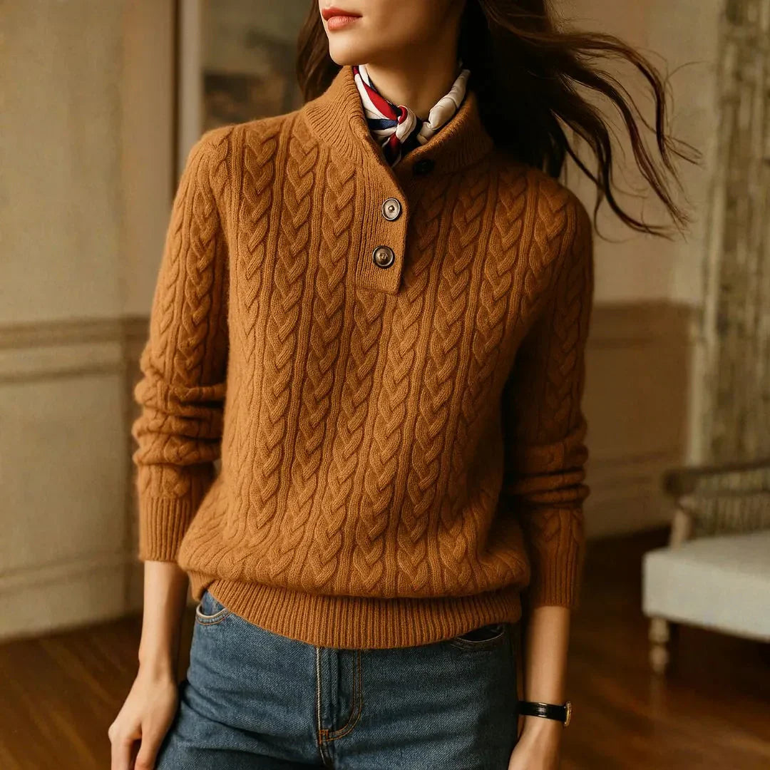 Soft Crew Neck Cashmere Sweater for Women - EasyApparels