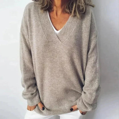 Soft Luxury V-Neck Women's Sweater - EasyApparels