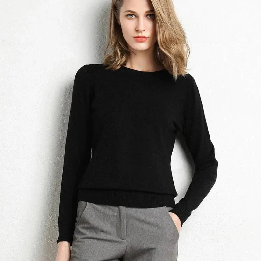 Soft Women's Classic Cashmere Pullover Sweater - EasyApparels