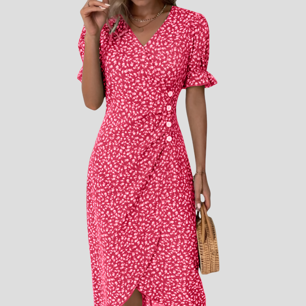 Ladies Beautiful Flower Knee Length Dress