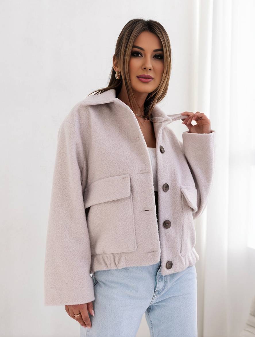 Classic Wool Blend Overcoat for Women