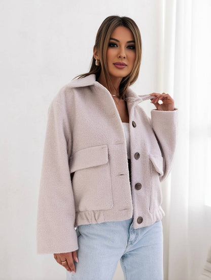 Classic Wool Blend Overcoat for Women