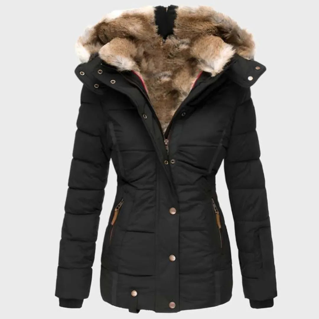 Warm Fleece Lined Women's Puffer Coat - EasyApparels