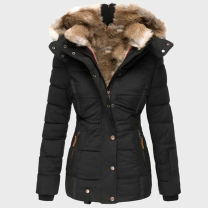 Warm Fleece Lined Women's Puffer Coat - EasyApparels