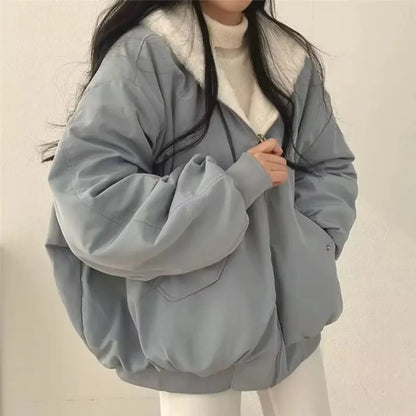 Versatile Double Sided Zip Hooded Jacket