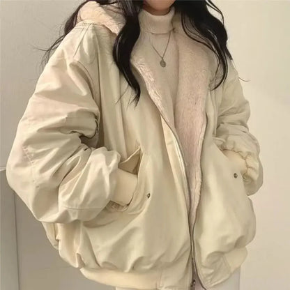 Versatile Double Sided Zip Hooded Jacket