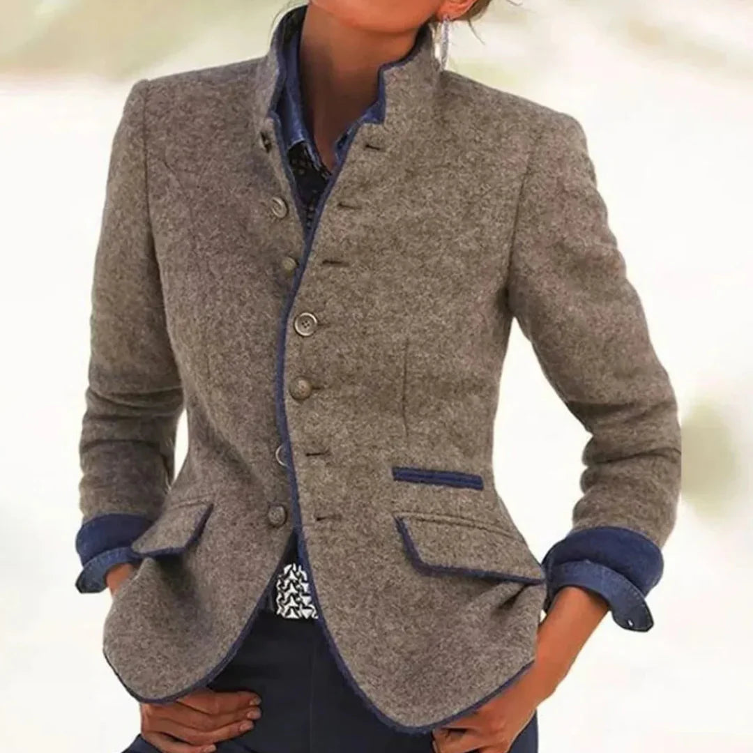 Classic Fit Double Breasted Ladies Blazer - EasyApparels