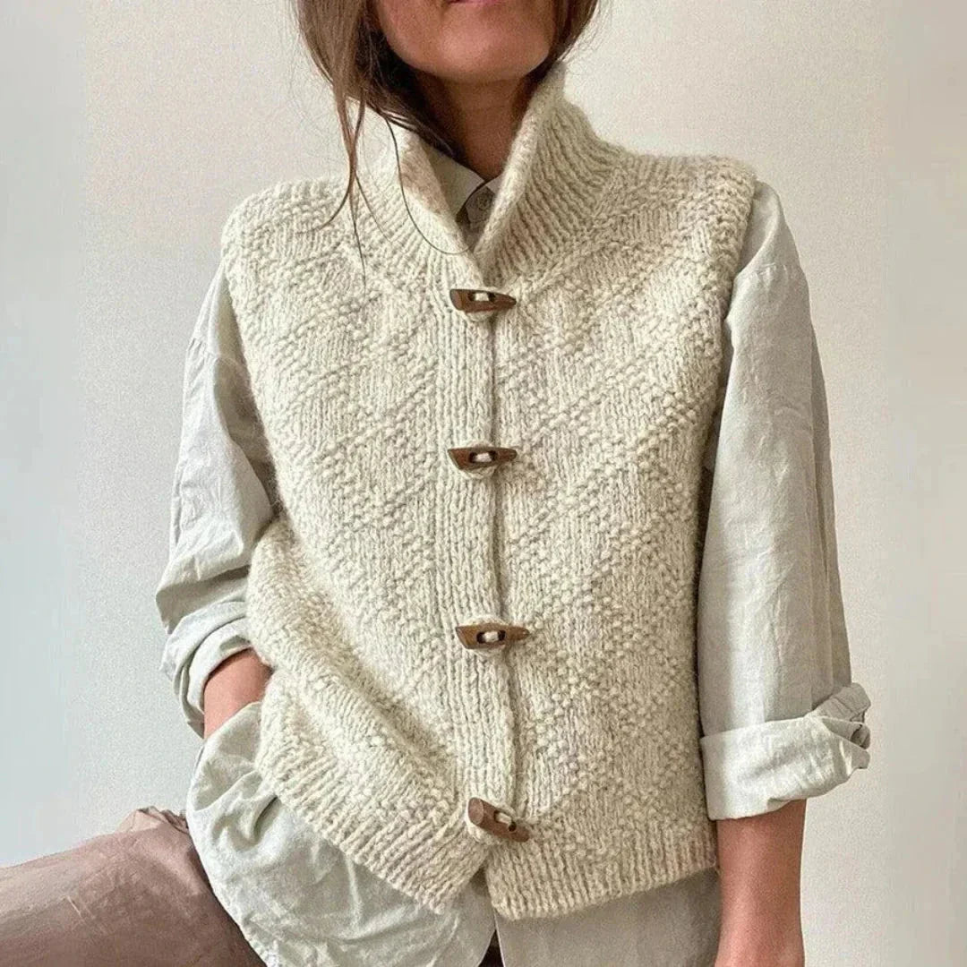 Ladies Classic Zip Wool Waistcoat - EasyApparels