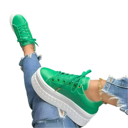 Ladies' Platform Sneakers - Chic and Comfy