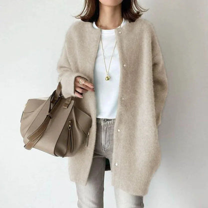 Ladies Soft Knit Button Sweater - EasyApparels