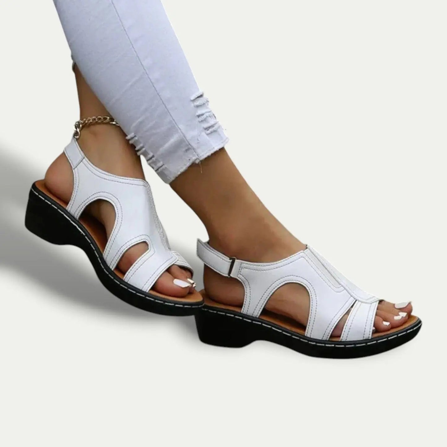 Soft Womens Flat Sandals with Padded Insoles