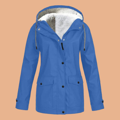 Warm Coat with Fleece Lined Hood for Women