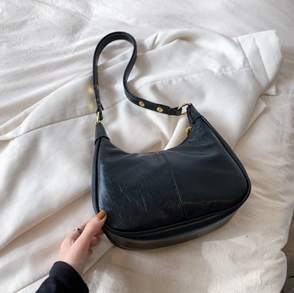 Stylish Zipper Tote Bag with Adjustable Shoulder Strap - Vossary