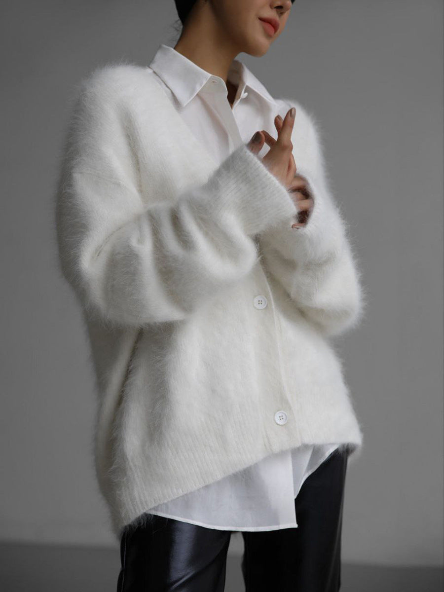Soft Women's Knit V-Neck Sweater
