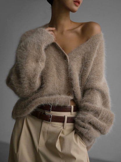 Soft Women's Knit V-Neck Sweater - Vossary
