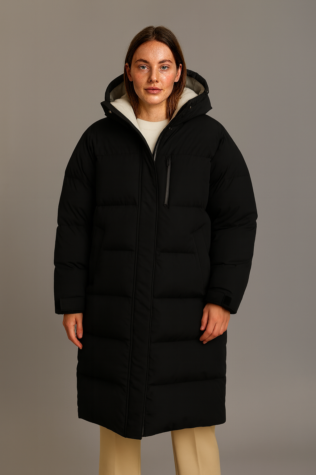 Warm Women's Down Filled Parka Coat for Winter