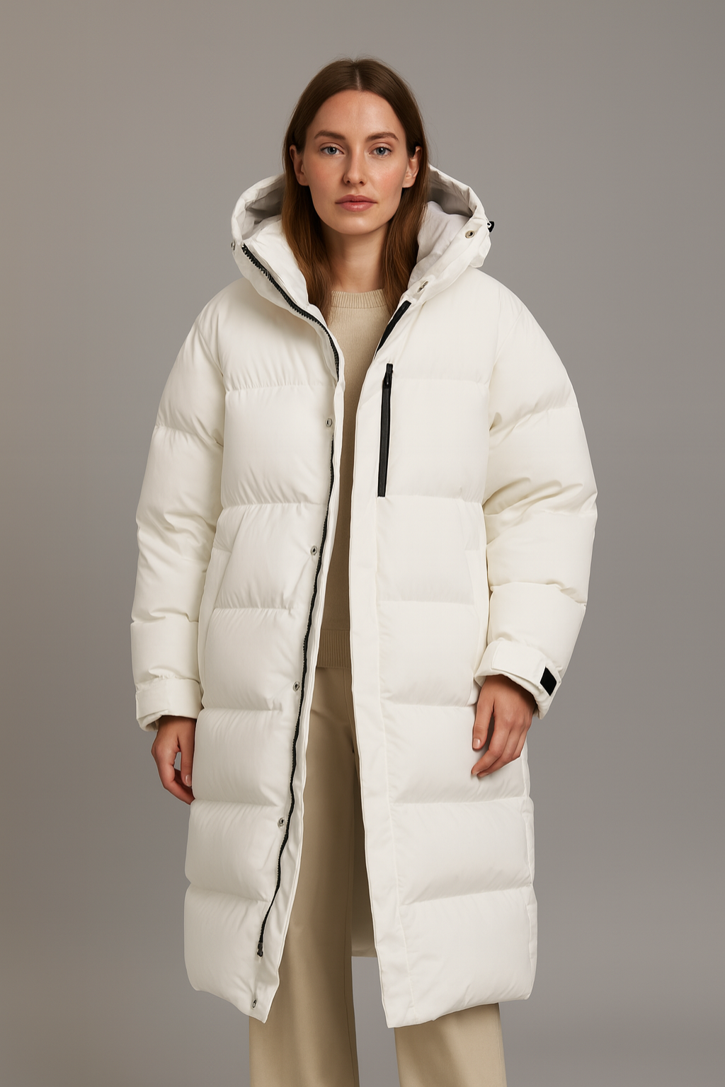 Warm Women's Down Filled Parka Coat for Winter - Vossary