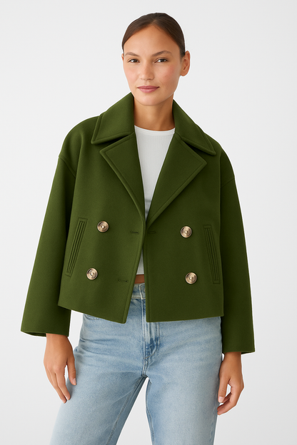 Classic Female Short Jacket - Elegant Open Front Design