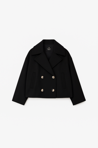 Classic Female Short Jacket - Elegant Open Front Design