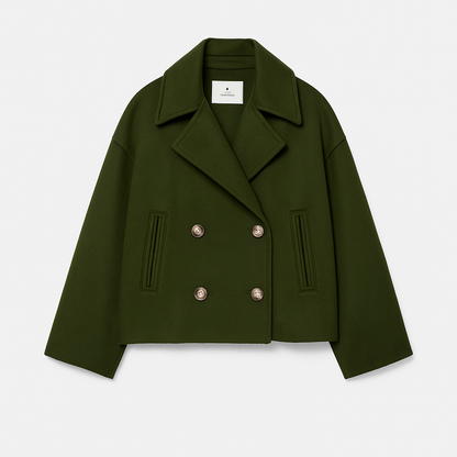 Classic Female Short Jacket - Elegant Open Front Design