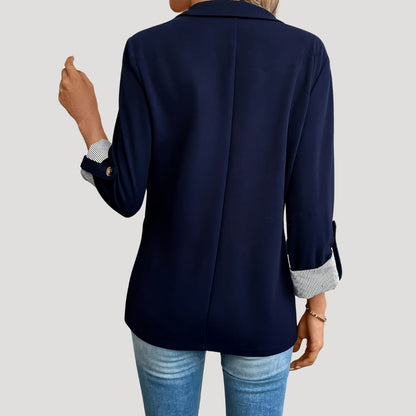 Stylish Ladies' Jacket with Rolled Up Sleeves