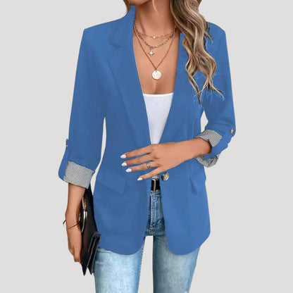 Stylish Ladies' Jacket with Rolled Up Sleeves
