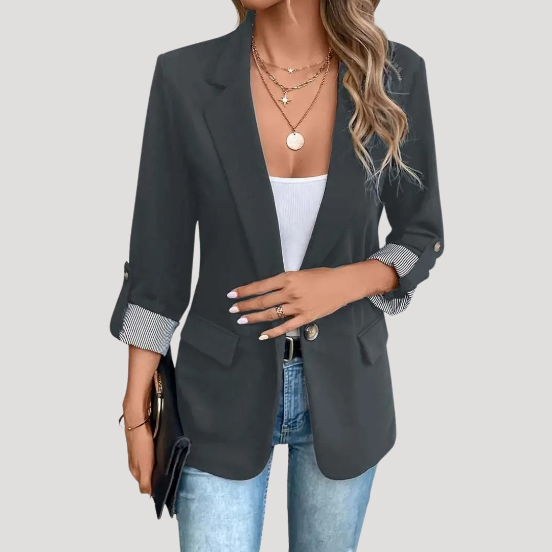 Stylish Ladies' Jacket with Rolled Up Sleeves
